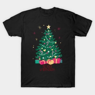 Merry Christmas Tree with gift T-Shirt